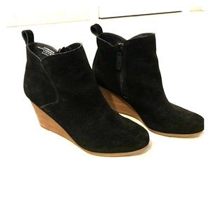 EUC black wedge booties_ Sole Society